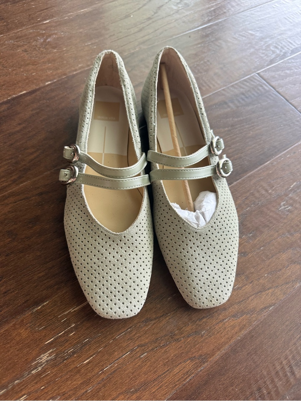 NWOT Dolce Vita Aretha Mary Jane Flat Sage Green Sz 9